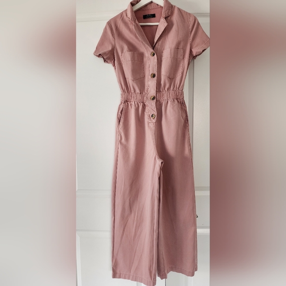 Vintage Bershka utility jumpsuit in dusty pink/mauve. - Picture 3 of 9